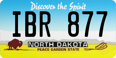 ND license plate IBR877
