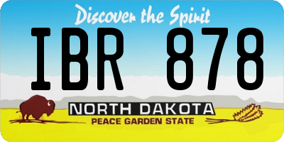 ND license plate IBR878