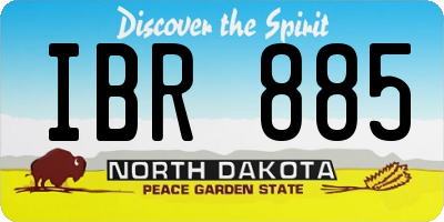 ND license plate IBR885