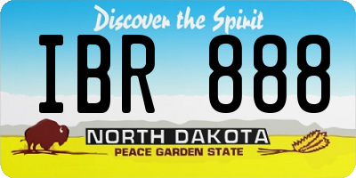 ND license plate IBR888