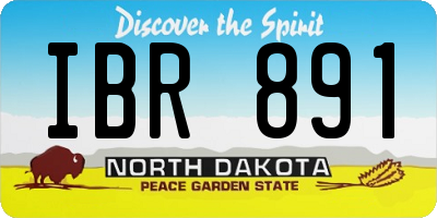 ND license plate IBR891