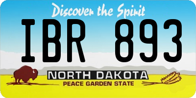 ND license plate IBR893