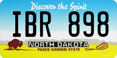 ND license plate IBR898