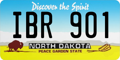 ND license plate IBR901