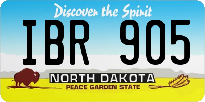 ND license plate IBR905