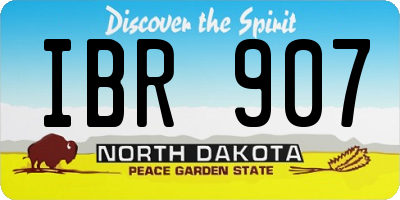 ND license plate IBR907
