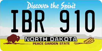 ND license plate IBR910