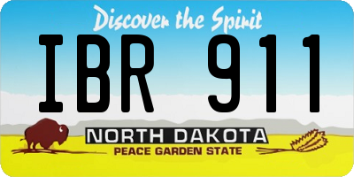 ND license plate IBR911