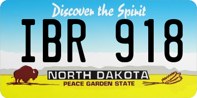 ND license plate IBR918