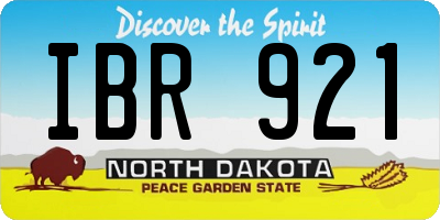 ND license plate IBR921