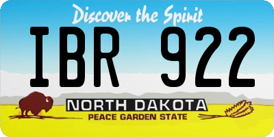 ND license plate IBR922