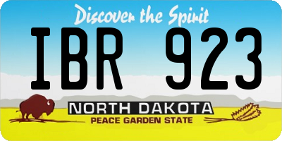 ND license plate IBR923