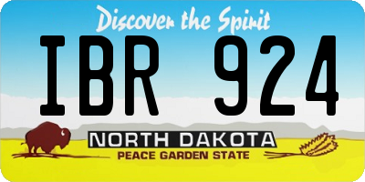 ND license plate IBR924
