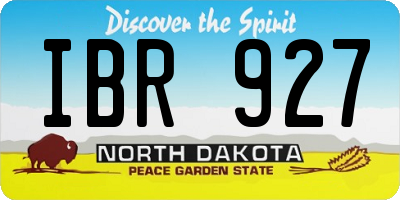 ND license plate IBR927