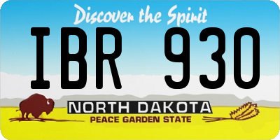 ND license plate IBR930