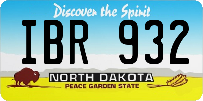 ND license plate IBR932
