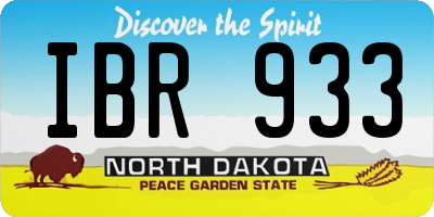 ND license plate IBR933