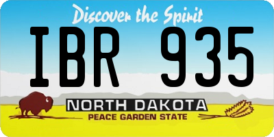 ND license plate IBR935