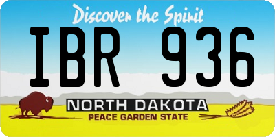 ND license plate IBR936