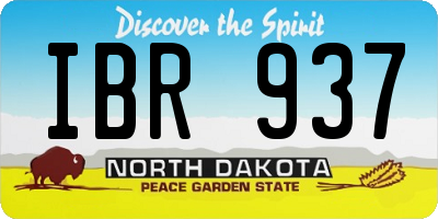 ND license plate IBR937