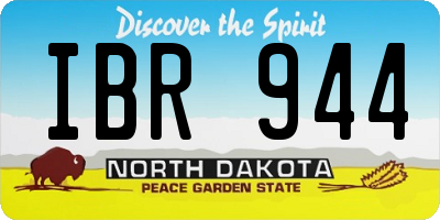 ND license plate IBR944