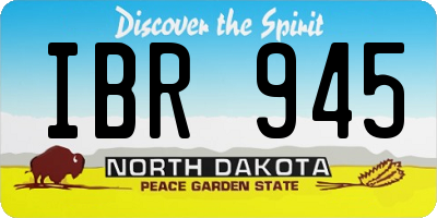 ND license plate IBR945