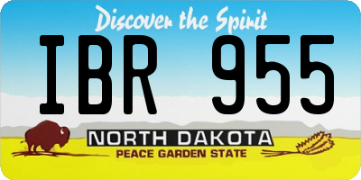 ND license plate IBR955