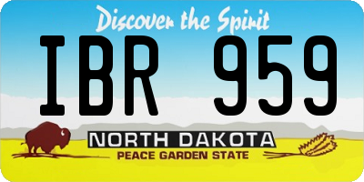 ND license plate IBR959