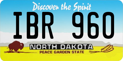 ND license plate IBR960