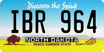 ND license plate IBR964