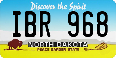 ND license plate IBR968
