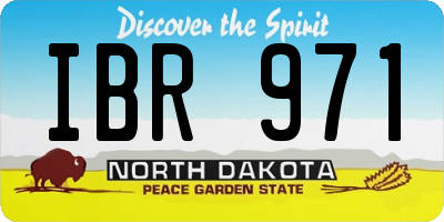 ND license plate IBR971