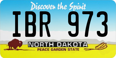 ND license plate IBR973
