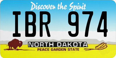 ND license plate IBR974