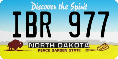 ND license plate IBR977