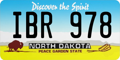 ND license plate IBR978
