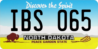 ND license plate IBS065