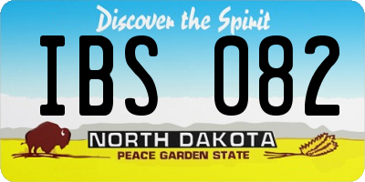 ND license plate IBS082