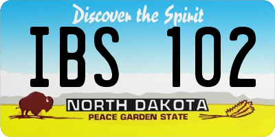 ND license plate IBS102