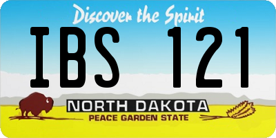 ND license plate IBS121