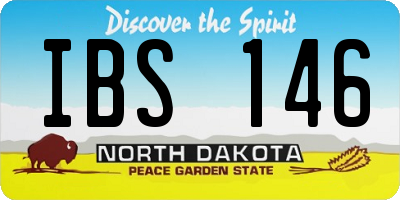 ND license plate IBS146