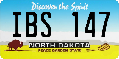 ND license plate IBS147