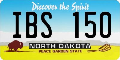 ND license plate IBS150