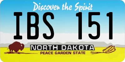 ND license plate IBS151