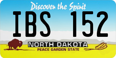 ND license plate IBS152