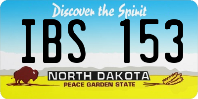ND license plate IBS153