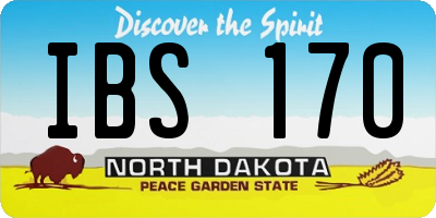 ND license plate IBS170