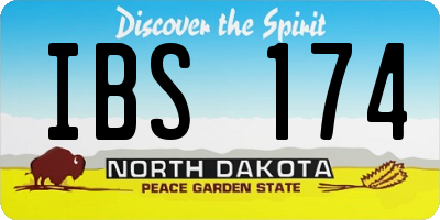 ND license plate IBS174