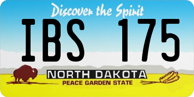 ND license plate IBS175
