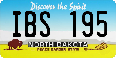 ND license plate IBS195